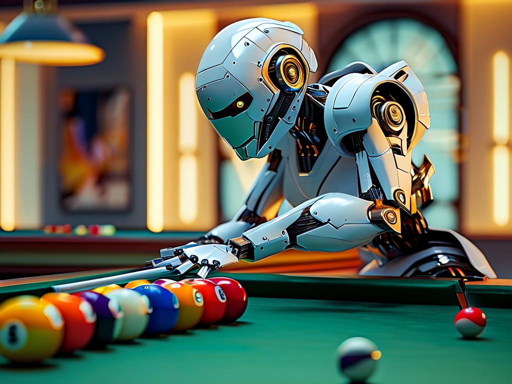 Mechanics and AI in Billiards Robots